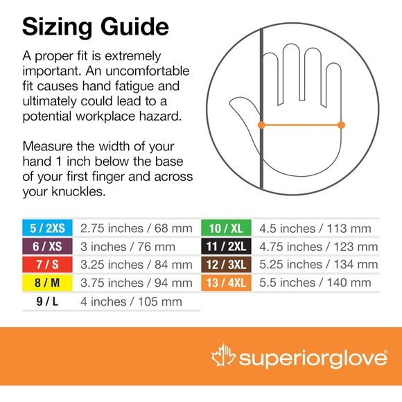 Men's Brown Goatskin Anti-Impact Vibration Dampening Leather Work Gloves - Picture 5 of 7